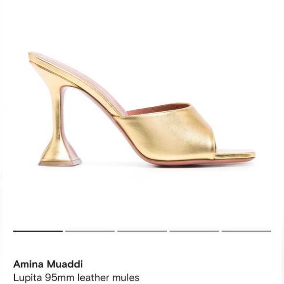 Amina muaddi lupita sandal heels 39 gold - Picture 3 of 7